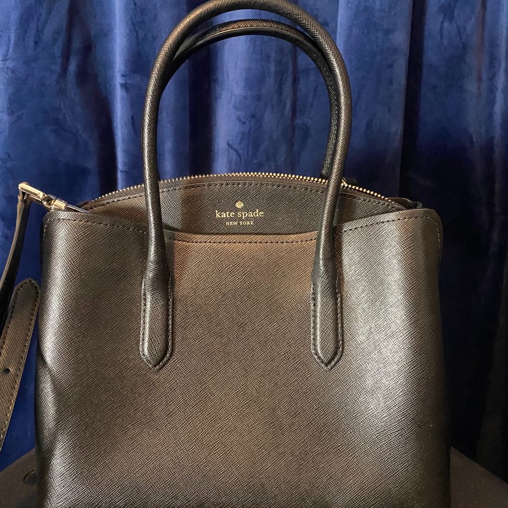 Kate Spade black Rory medium satchel - purse with cross body strap